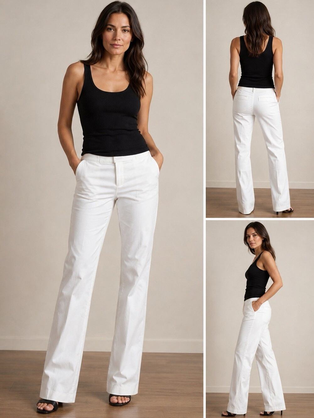 Véronique Branquinho White Trousers Pants Designer Size 10 31.5” Inseam